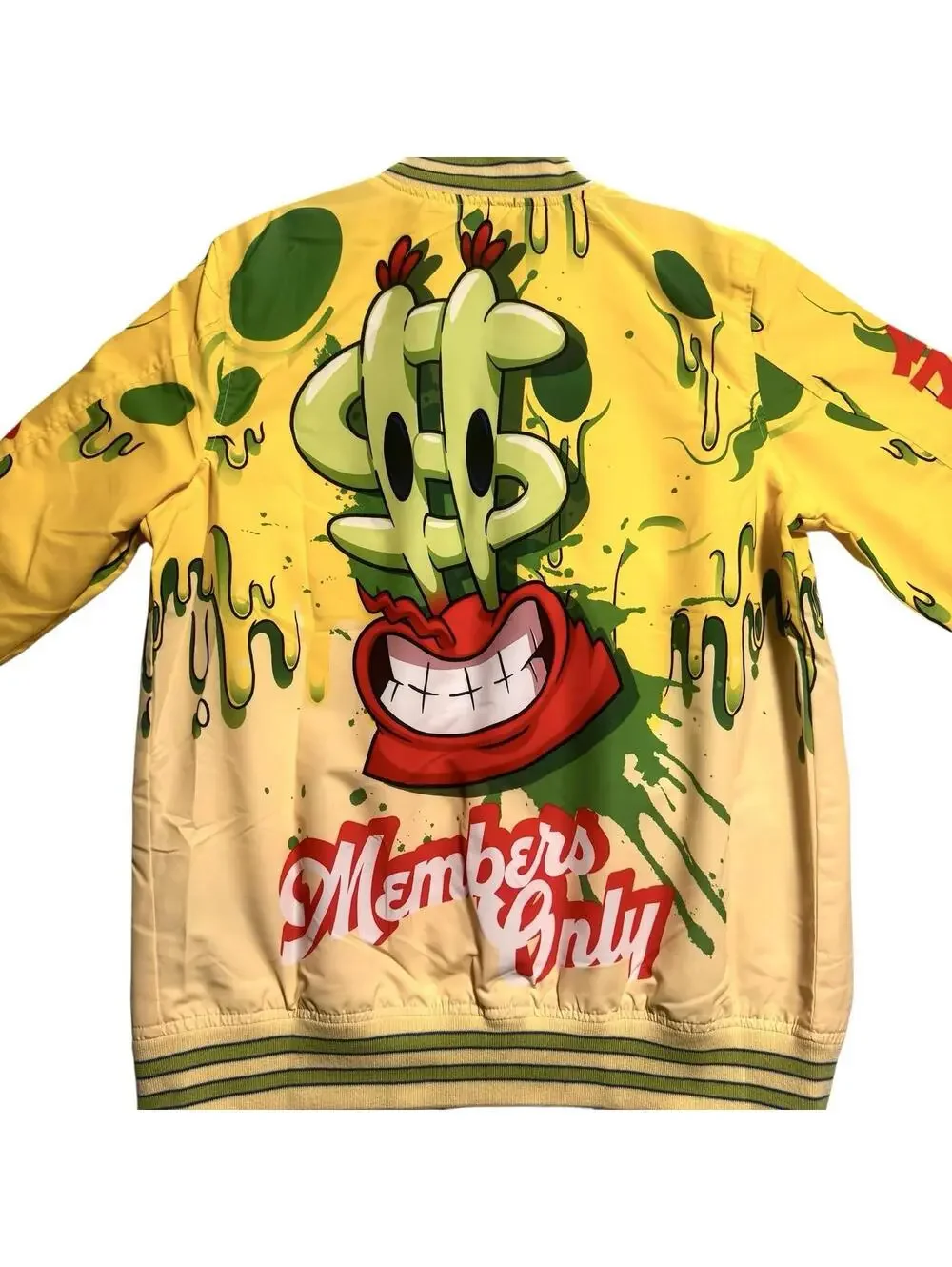 Members Only x Nickelodeon Jacket SpongeBob Rugrats Yellow Bomber Size Large - Picture 4 of 6